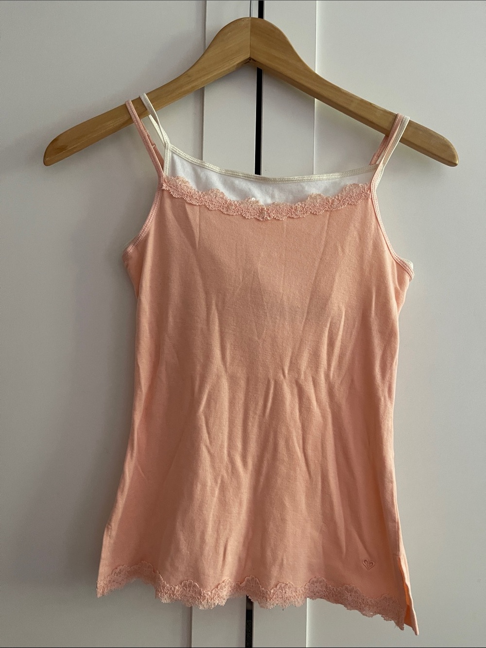 Light Pink Lace-Trim Cami Tank Top